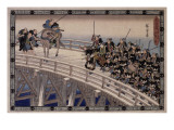 Acte XI, attaque nocturne, 4 : la retraite Lámina giclée por Ando Hiroshige