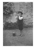 [Le groupe folklorique de Lagny-sur-Marne, "La brie". Homme en costume traditionnel] Reproduction procédé giclée