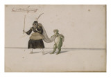 Album; Ballet des Fées de la forêt de Saint Germain ; "Guillemine la Quinteuse" et une grenouille reproduction procédé giclée par Daniel Rabel