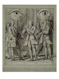 Convulsionnaires et miraculés de Saint-Médard : P.G. de Pézenas, guérison Giclee Print by Jean Restout