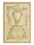 A Monument, Surrounded by Four Figures of Children Giclee Print by Alessandro Algardi