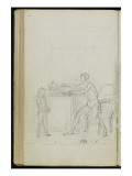 Album : jeune homme debout près d'un homme assis reproduction procédé giclée par Jacques-Louis David