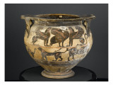 Cratère à colonnettes corinthien : sur la panse : animaux et sphinx et sur les anses: cygnes Lámina giclée Cratère à colonnettes corinthien : sur la panse : animaux et sphinx et sur les anses: cygnes Lámina giclée
