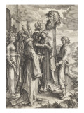 David portant la tête de Goliath reproduction procédé giclée par Pieter Jansz Saenredam