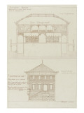 Exposition universelle de 1900 : restaurant roumain : coupe longitudinale et façade latérale Giclee Print by Jean-Camille Formigé