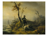 Chasse au canard Giclee Print by Horace Vernet