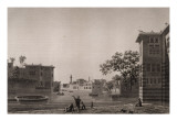 Description de l'Egypte : vue de la place Birket-el-Fyl pendant l'inondation Lámina giclée Description de l'Egypte : vue de la place Birket-el-Fyl pendant l'inondation Lámina giclée