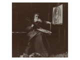 Ernest Hébert, assis dans son atelier (sans doute à Paris), peignant une Vi Lámina giclée por Hébert ? Gabrielle Ernest Hébert, assis dans son atelier (sans doute à Paris), peignant une Vi Lámina giclée por Hébert ? Gabrielle