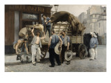 Les livreurs de farine Lámina giclée por Pierre Carrier-belleuse