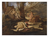Echo et Narcisse Lámina giclée por Nicolas Poussin