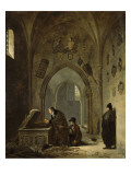 Vivant Denon remettant dans leurs tombeaux les restes du Cid et de Chimène Giclee Print by Adolphe Roehn
