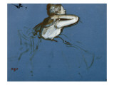 Danseuse assise, vue de profil vers la droite reproduction procédé giclée par Edgar Degas