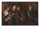 Reniement de saint Pierre Reproduction procédé giclée par Maurice Quentin de La Tour