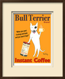 Bull Terrier Coffee Limited Edition Framed Print by Ken Bailey