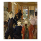 Portrait de famille Giclee-trykk av Albert Besnard Portrait de famille Giclee-trykk av Albert Besnard