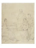 La famille Stamaty reproduction procédé giclée par Jean-Auguste-Dominique Ingres