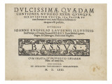 Dulcissimae Quaedam Cantiones, Number Xxxii: Bassus Reproduction procédé giclée par Johann Knöfel