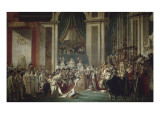Sacre de l'empereur Napoléon Ier et couronnement de l'impératrice Joséphine reproduction procédé giclée par Jacques-Louis David