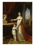 Elisa Bonaparte, grande-duchesse de Toscane et sa fille Napoléone-Elisa Giclee-trykk av Pietro Benvenuti Elisa Bonaparte, grande-duchesse de Toscane et sa fille Napoléone-Elisa Giclee-trykk av Pietro Benvenuti