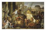 Entrée d'Alexandre le Grand dans Babylone ou Le triomphe d'Alexandre Reproduction procédé giclée par Charles Le Brun