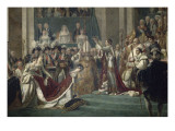 Sacre de l'empereur Napoléon Ier et couronnement de l'impératrice Joséphine reproduction procédé giclée par Jacques-Louis David