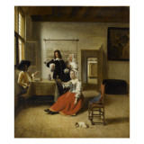 La Buveuse Lámina giclée por Pieter de Hooch