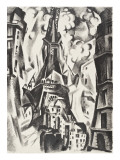 Tour Eiffel Reproduction procédé giclée par Robert Delaunay