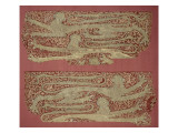 Broderie aux léopards réalisée pour Edouard III d'Angleterre Lámina giclée