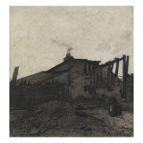 Masures de chiffonniers au crepuscule Giclée-Druck von Antoine Vollon