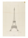 Tour Eiffel : élévation générale Giclée-Druck von Alexandre-Gustave Eiffel