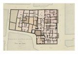 Etablissement de la Belle Jardinière (Paris) (ancien magasin) : plan des caves Giclee-trykk av Jacques Blanchard