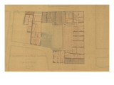Etablissement de la Belle Jardinière (Paris) (ancien magasin) : plan du cinquième étage Giclee-trykk av Jacques Blanchard