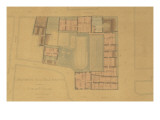 Etablissement de la Belle Jardinière (Paris) (ancien magasin) : plan du sixième étage Giclee-trykk av Jacques Blanchard