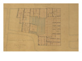 Etablissement de la Belle Jardinière (Paris) (ancien magasin) : plan du quatrième étage Giclee-trykk av Jacques Blanchard
