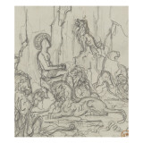 Daniel dans la fosse aux lions Lámina giclée por Gustave Moreau