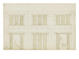 Projet de décoration d'une grande salle de réception Giclée-Druck von Herman Vischer