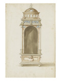 Draft of a Case of the Pendulum, Topped by a Cupola Giclée-Druck von Peter Vischer