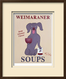 Weimaraner Soups Limited Edition Framed Print by Ken Bailey