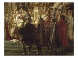 Sacre de l'empereur Napoléon et couronnement de l'impératrice Joséphine reproduction procédé giclée par Jacques-Louis David