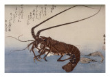 L'écrevisse reproduction procédé giclée par Ando Hiroshige