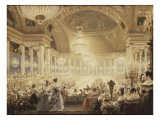 Souper des Dames dans la salle de spectacles des Tuileries en 1835 Lámina giclée por Eugène Viollet-le-Duc