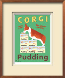 Corgi Pudding Limited Edition Framed Print by Ken Bailey