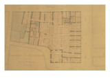 Etablissement de la Belle Jardinière (Paris) (ancien magasin) : plan du premier étage Giclee-trykk av Jacques Blanchard