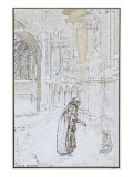 Le Rêve : Enfant abandonné et personnage sous la neige prés d'une église Lámina giclée por Carlos Schwabe Le Rêve : Enfant abandonné et personnage sous la neige prés d'une église Lámina giclée por Carlos Schwabe