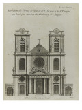 Elévation de l’église Saint-Jacques et Saint-Philippe-du-Haut-Pas Giclee-trykk av Jacques-François Blondel Elévation de l’église Saint-Jacques et Saint-Philippe-du-Haut-Pas Giclee-trykk av Jacques-François Blondel