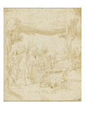 Diane Served by the Nymphs as He Left the Bathroom Giclee Print by L'Albane .