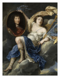 La Renommée présentant à la France le portrait de Louis XIV Giclee Print by Jean Nocret