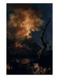 Eruption du Vésuve ; vue en hauteur Giclée-Druck von Pierre Jacques Volaire