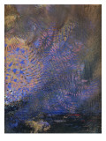 Fantaisie : éclatement orange et bleu, sur fond sombre Giclee Print by Odilon Redon