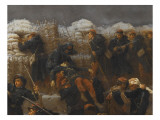 Episode du siège de Sébastopol pendant la guerre de Crimée en 1854-1855 Giclée-Druck von Jules Alfred Vincent Rigo